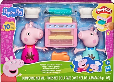 Zestaw kreatywny z ciastoliną Hasbro Play-Doh Świnka Peppa – Tort dinozaura Peppy G3355 (5010996374936)
