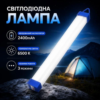 Светодиодная лампа 30 см светильник для кемпинга на аккумуляторе 3 режима работы