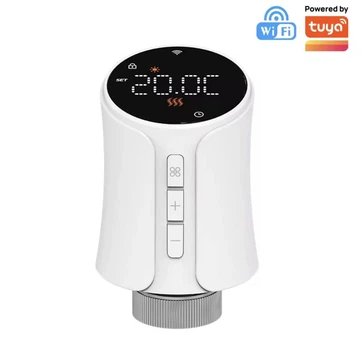 Wi-Fi термостат для радиатора Tuya Smart 2.4GHz, электронная термоголовка M30×1.5, умное управление отоплением