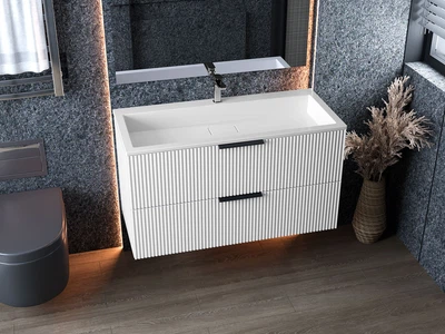 Тумба подвесная Status Aqua 100, с умывальником Aria Low 100