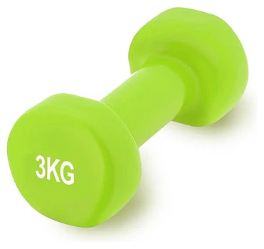 Гантель вінілова PowerPlay 4125 Achilles 3 кг. Зелена (1шт.) (PP_PP_4125_3kg)