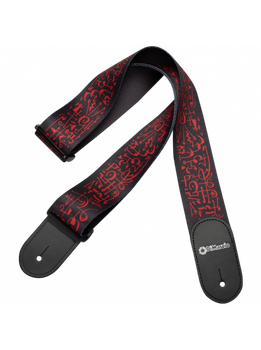 Ремень для гитары DiMarzio STEVE VAI PRINT - ART STRAP BLACK