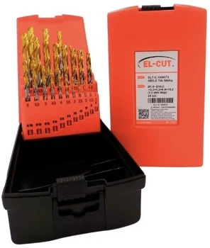 Набор сверл по металлу INOX DLGP195SET3 EL-CUT HSSE TiN 1.0–10.5 мм 24 шт (5907324002794)
