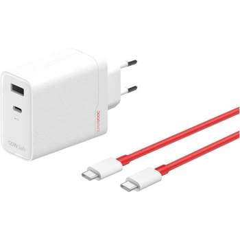 Мережевий зарядний пристрій OnePlus SUPERVOOC 120W Dual Ports GaN Power Adapter Kit (OSABBCBBAE) EU [173471]