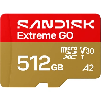 Карта пам'яті SanDisk microSDXC Extreme GO 512GB Class 10 UHS-I V30 A2 (SDSQXGN-512G-GN6MN) [174417]