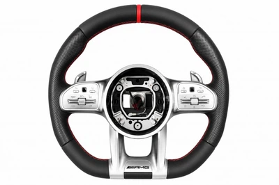 Руль AMG-Style (Черный -2026 Красный) для Mercedes S-сlass W221 2005-2013 гг