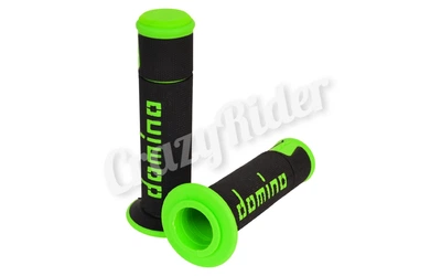 Ручки руля (грипсы) Domino A450 черно-зеленые