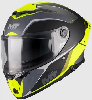 Шолом MT Thunder 4 R SV Wind Tunnel, M, Чорний матовий/Жовтий (3080519)