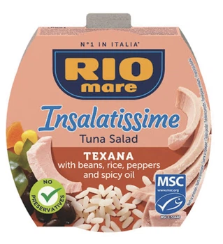 Салат з тунцем Rio Mare Insalatissime Texana з квасолею, рисом і перцем, 160г