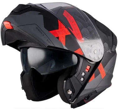 Шолом MT Genesis R SV Shift, M, Чорний матовий/Червоний (3080396)