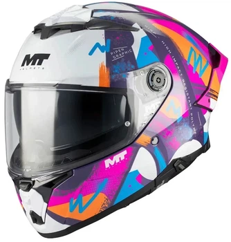 Шолом MT Thunder 4 R SV Pipen, S, Білий глянцевий/Рожевий (3080493)
