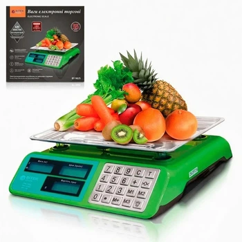 Торговые электронные весы BITEK YZ-982S платформенные напольные до 55 кг, LCD-дисплей, металлические кнопки, аккумулятор 4V (Н2003)