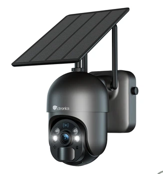 Камери відеоспостереження Ctronics 2.5K 4MP, бездротові, зовнішні, WiFi, живлення від сонячної батареї