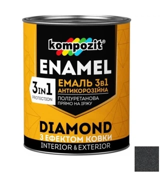 Емаль антикорозійна Kompozit DIAMOND 3в1 графіт 2,5л