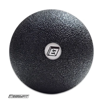 Масажний м'ячик EasyFit EPP 8 см чорний (ЕПП-м'яч для МФР і йоги, масажер для спини, ніг, рук, шиї, стоп)