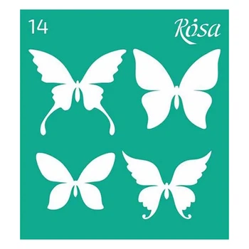 Многоразовый трафарет "№ 14" 3625114 самоклеящийся 9х10 см Rosa 3625114