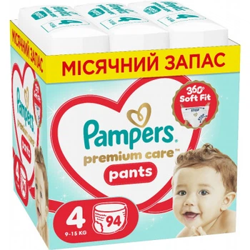 Подгузники Pampers Premium Care Pants Размер 4 (9-15 кг) 94 шт