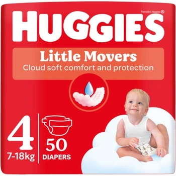 Подгузники Huggies Little Movers 4 (7-18 кг) Jumbo 50 шт