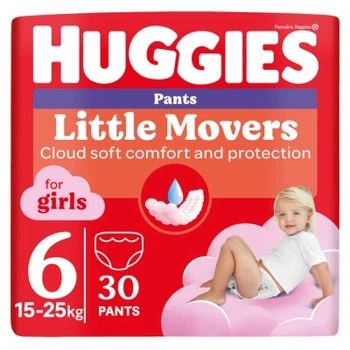 Подгузники Huggies Pants 6 (15-25 кг) для девочек 30 шт