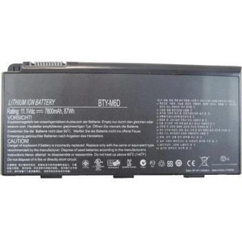 Акумулятор для ноутбука MSI BTY-M6D 7800mAh 6cell 11.1V Li-ion
