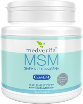 Метилсульфонілметан для суглобів Medverita MSM порошок 400 г (5905669084215)