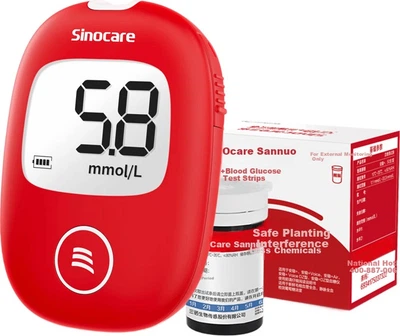 Глюкометр Sinocare Steady+ домашний, + 200 тест-полосок
