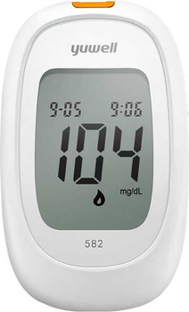 Глюкометр Yuwell 582 для дома без кодирования, набор 50 тест-полосок + 50 ланцетов