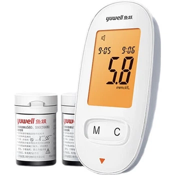 Глюкометр Yuwell 590 домашний, большой экран, подсветка, +50 полосок +50 ланцетов