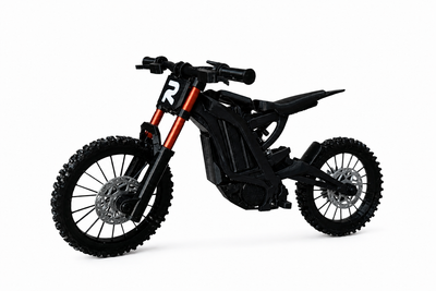 Модель электробайка Surron LBX 1:9 – коллекционный макет с подвеской и съемным аккумулятором