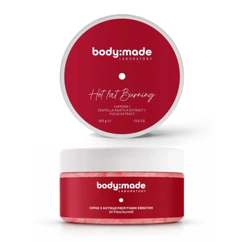Скраб з антицелюліютним ефектом зігрівальний BodyMade 300 г 4823109414327