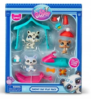 Набір для гри у сніжний день Littlest Pet Shop 00534 день сніговика з 3 тваринками