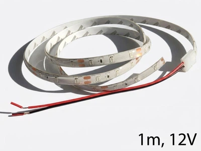 Яркая водозащищенная LED подсветка на мотоцикл скутер байк 12V 1m в силиконе светодиодная лента. Цвет белый.
