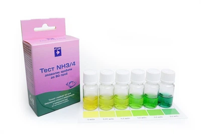 Тесты для аквариумной воды Ptero "Тест NH3/4" для определения количества аммиака/аммония