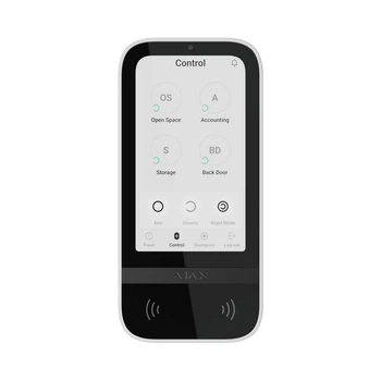 Беспроводная клавиатура с сенсорным экраном Ajax KeyPad TouchScreen белая