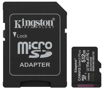 Карта пам'яті Kingston 512GB microSDXC Canvas Select Plus Gen3 + Adapter (SDCS3/512GB)