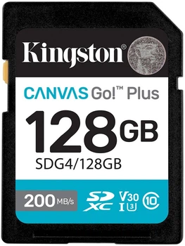 Карта пам'яті Kingston 128GB SDXC 10 UHS-I U3 V30 Canvas Go Plus G4 (SDG4/128GB)