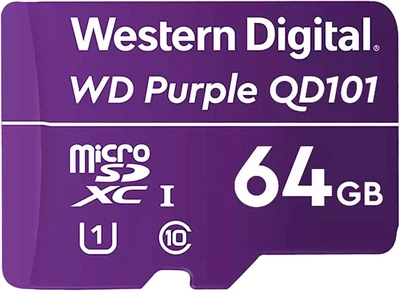 Карта пам’яті WD 64 GB microSDXC UHS-I Class 10 Purple QD101 WDD064G1P0C