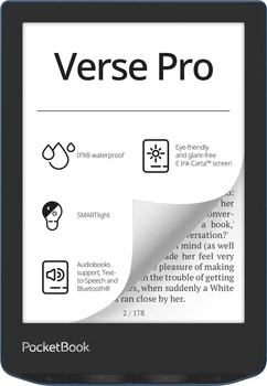 Электронная книга PocketBook 634 Verse Pro Azure (PB634-A-WW)