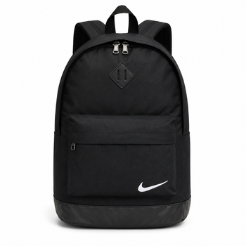 Рюкзак чорний Nike з шкіряним дном, 14х44х30 см, 25 літр