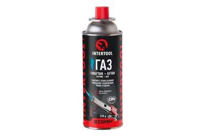 Газовый баллон Intertool 220г с системой CRV 4/28 (GS-0022)