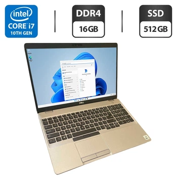 Ноутбук Dell Latitude 5511 / 15.6" (1920x1080) IPS / Intel Core i7-10850H (6 (12) ядер по 2.7 - 5.1 GHz) / 16 GB DDR4 / 512 GB SSD / Intel UHD Graphics / WebCam б/в