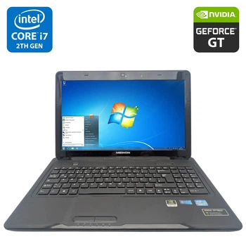 Ноутбук Medion Erazer X6816 / 15.6" (1366x768) TN / Intel Core i7-2630QM (4 (8) ядра по 2.0 - 2.9 GHz) / 8 GB DDR3 / 500 GB HDD / nVidia GeForce GT 555M, 2 GB GDDR3, 128-bit / WebCam б/у