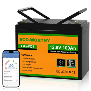 Акумулятор LiFePO4 100Ah 12,8V Eco-Worthy BMS Bluetooth 1280Wh літій-залізо-фосфатний с блютуз
