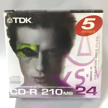 Диски CD-R MINI TDK 80MM 210MB 24X SLIM CASE/5 шт в упаковці