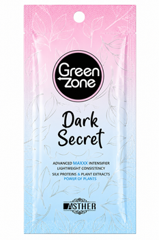 Крем-інтенсифікатор для засмаги в солярії ASTHER Green Zone Dark Secret з тирозином, протеїнами шовку та рослинними екстрактами 15 мл