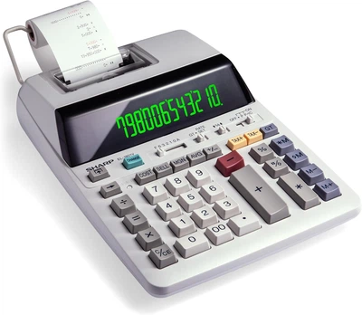 Калькулятор печатный Sharp EL-1801V двухцветная печать