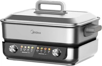 Кастрюля Midea Hot Pot электрическая 8 л, двусторонний контроль температуры, HGS382712