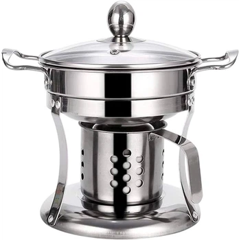 Кастрюля MAXCOOK 304 мини на спиртовом огне, 18см, MCT3096