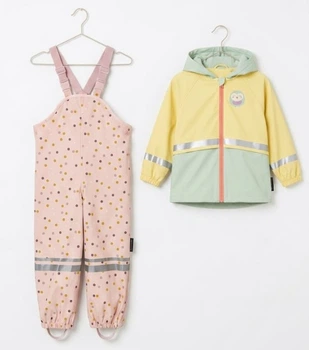 Дождевик комплект Lupilu для девочки на флисе куртка и полукомбинезон BS001517 размер 98-104