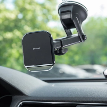 Автодержатель Proove Host Rider Suction Type Car Mount магнитный на панель и стекло для телефона, вакуумный, черный